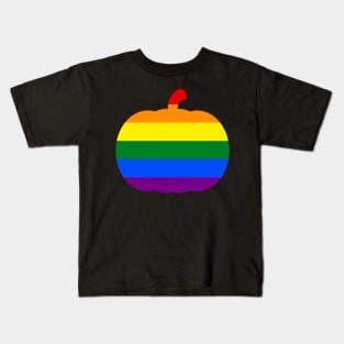 Halloween Pumpkin LGBT Flag Gay PRIDE Rainbow Kids T-Shirt